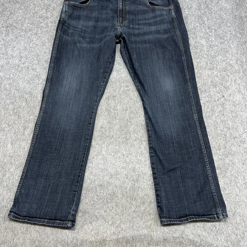 Wrangler Retro Jeans Mens 40x32 Blue Slim Bootcut Stretch Denim Western Cowboy